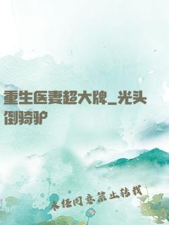 重生医妻超大牌