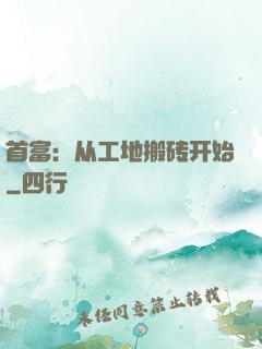 首富：从工地搬砖开始